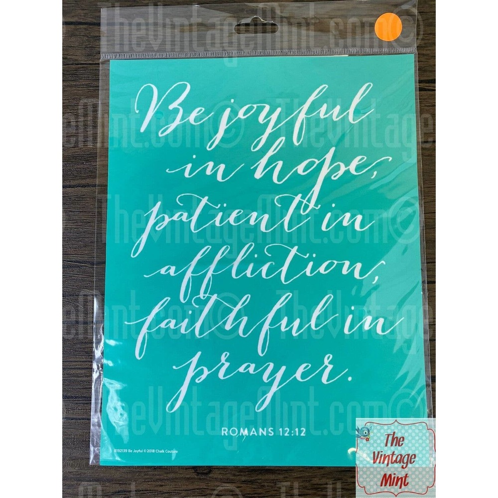 chalk couture silk screen transfers stencil reusable be joyful hope prayer faith